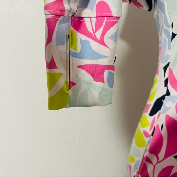 Tommy Bahama Golf Women’s XS Printed Quarter Zip UPF 50 Long Sleeve Top Pockets - Picture 3 of 11